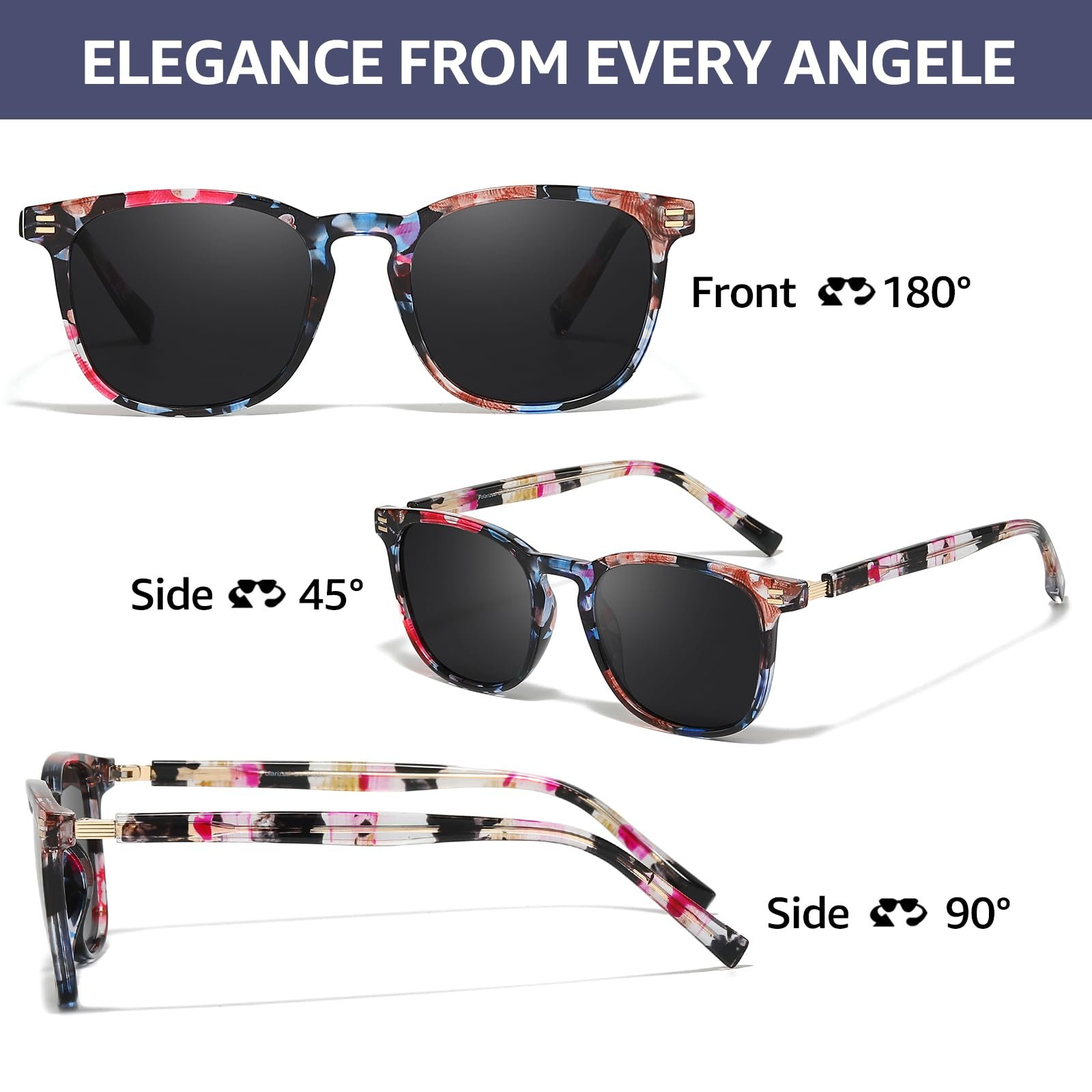 Сонцезахисні окуляри Жіночі Поляризовані Модні Легкі SIPHEW з UV400 Захистом, фото №5