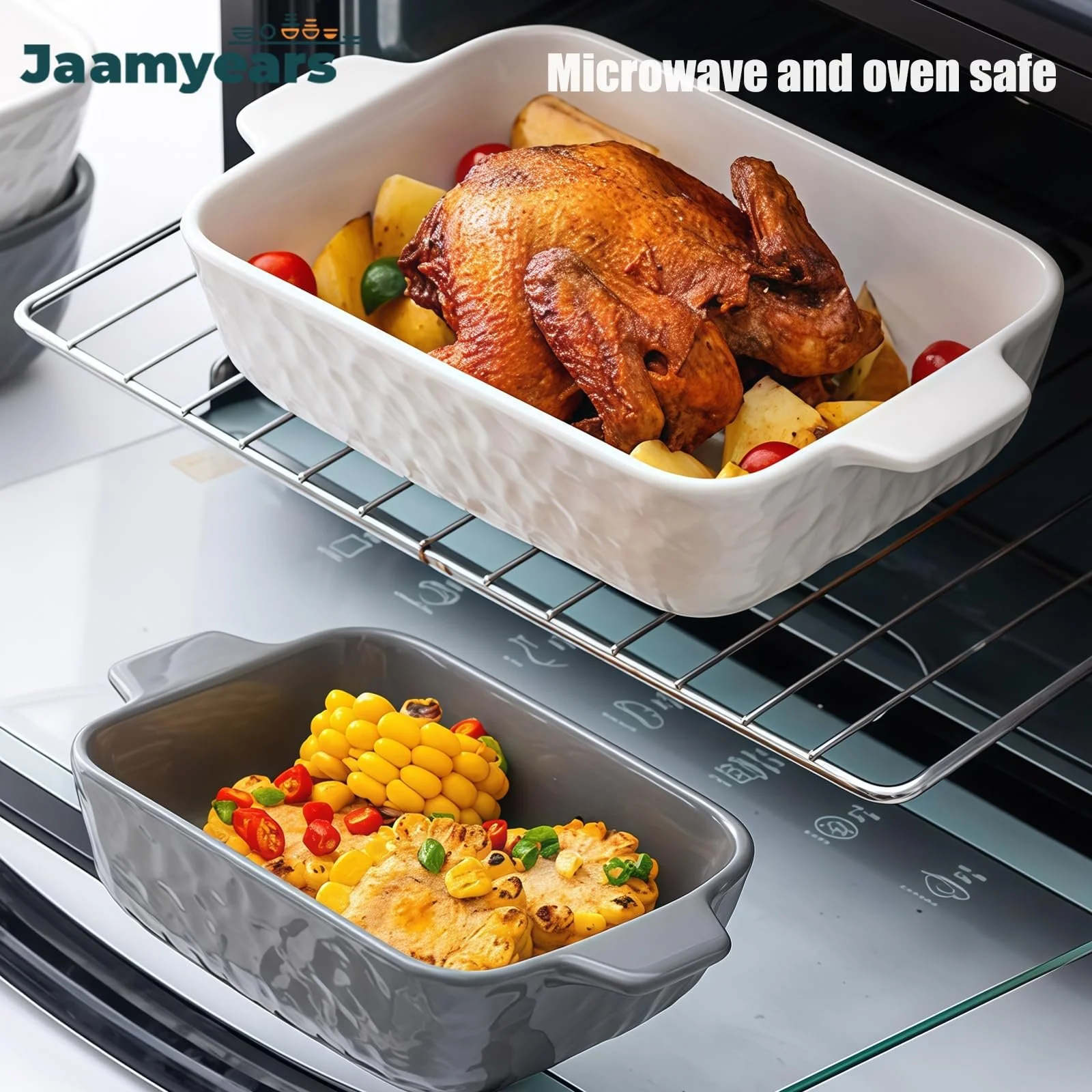 Набір форм для запікання керамічних 3 шт для лазаньї та духовки, фото №3