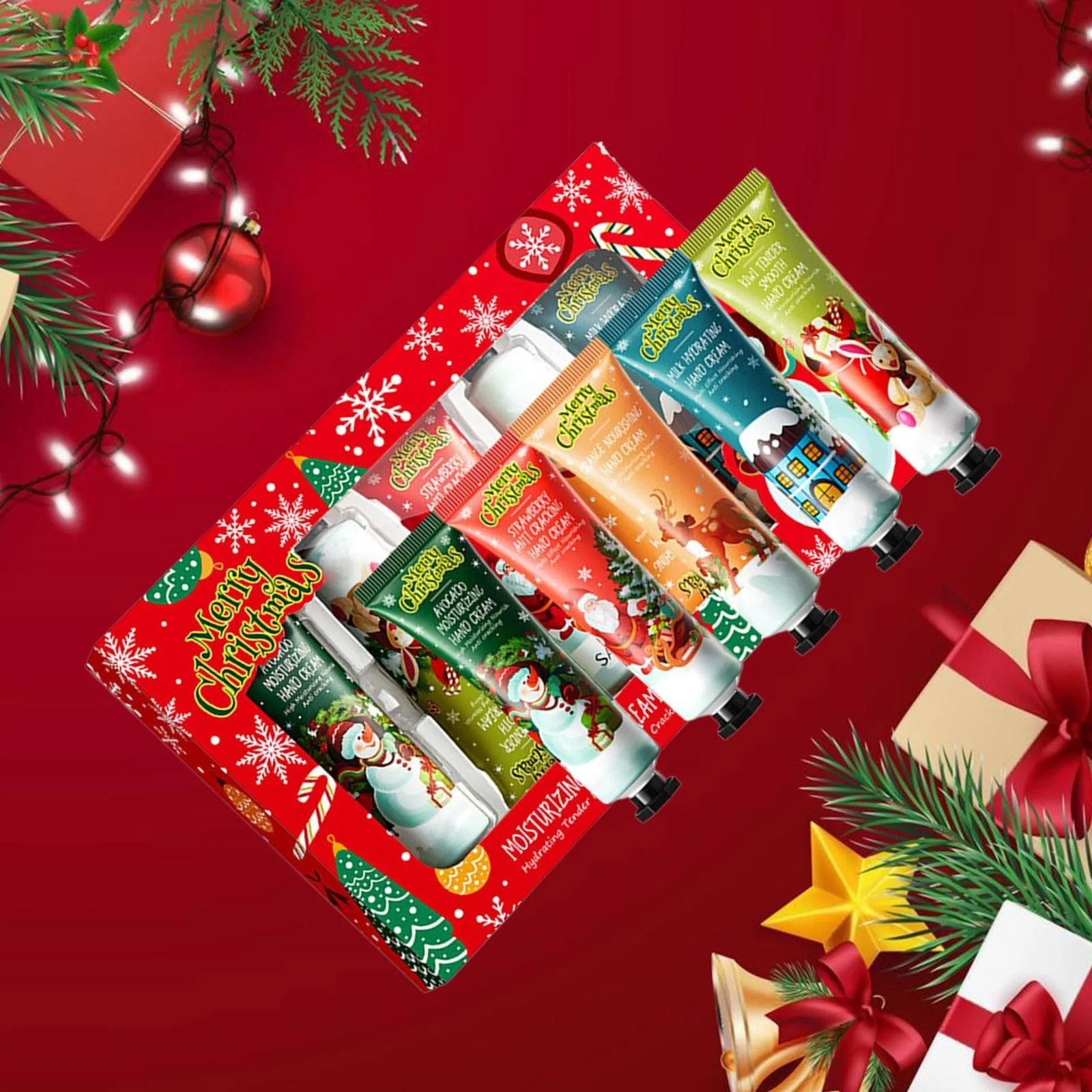 Крем для рук Набір з 5 міні-кремів для рук Різдвяний подарунковий набір, фото №1
