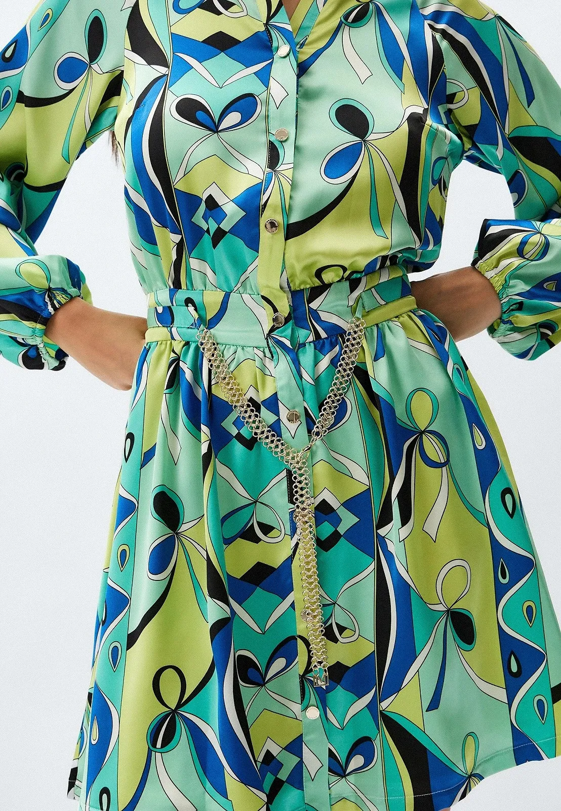 Женское платье GUESS by Marciano Geometric Vibrance Разноцветное - 42, фото №4