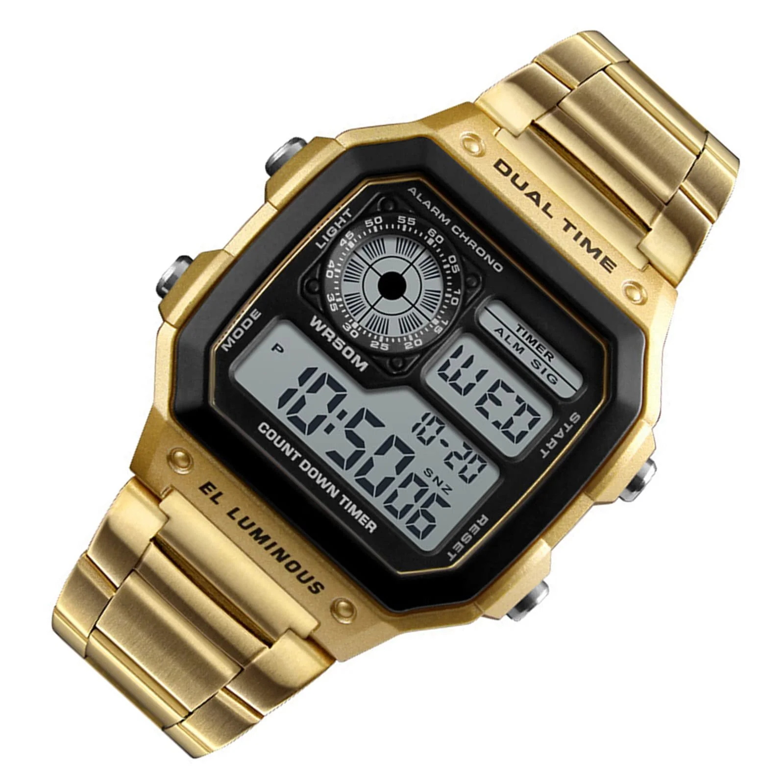 Годинник Nicoone Чоловічий Модний Цифровий Годинник Ремінець з нержавіючої сталі Водонепроникний, фото №5 Годинник Nicoone Чоловічий Модний Цифровий Годинник Ремінець з нержавіючої сталі Водонепроникний, фото №5