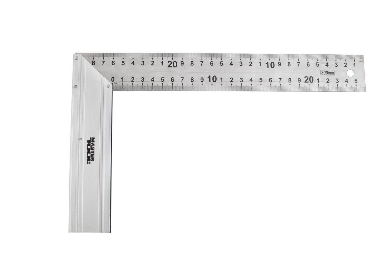 Угольник Mastertool 300 мм алюминий нержавеющаяя сталь, фото №1