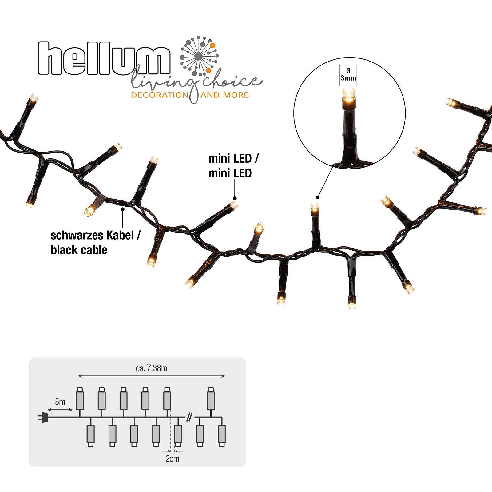 LED Гірлянда Hellum Кластер 530179 7.38 м 370 LED теплий білий, фото №3