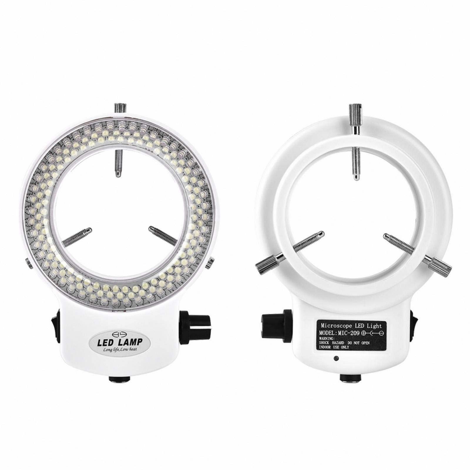 LED Лампа підсвічування для мікроскопа Akozon 144 LED, регульована яскравість, кільцева лампа для стереомікроскопа та камери (EU Plug), фото №6