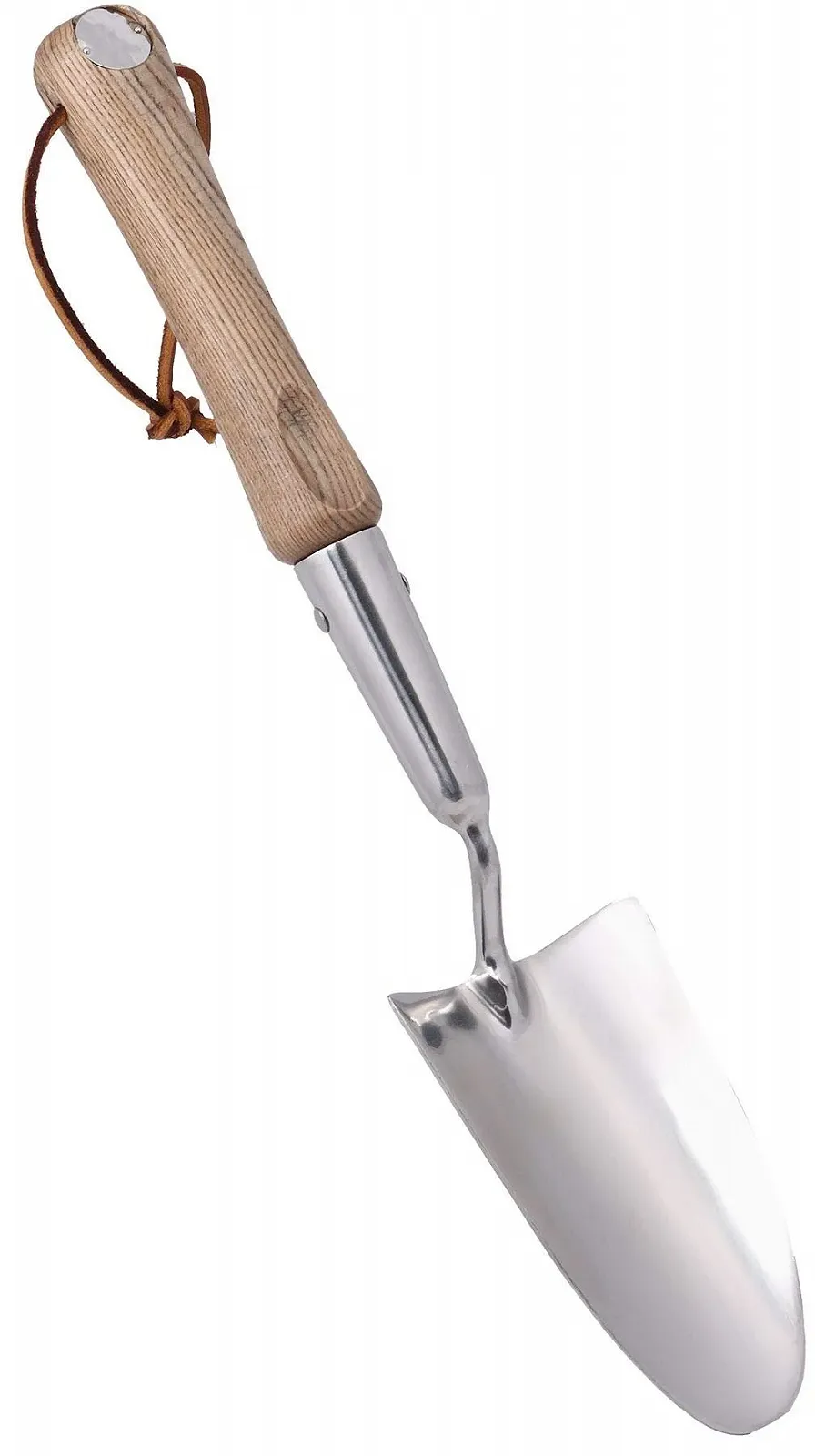 Лопата совковая для квітів MGC24 з нержавіючої сталі з дерев'яною ручкою, фото №1