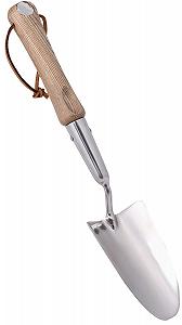 Лопата совковая для квітів MGC24 з нержавіючої сталі з дерев'яною ручкою - Фото 1