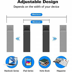 Регульована бічна підставка для ноутбука, бічна настільна synthetic.ua - Фото 1