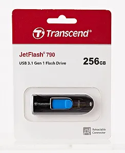 USB-накопичувач Transcend JetFlash 790 256GB Black synthetic.ua - Фото 1