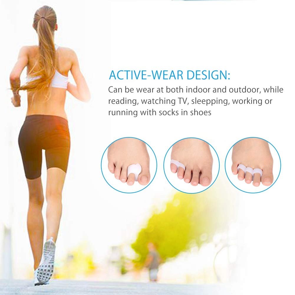 Роздільник для пальців ніг 8 шт., випрямляч для молоткоподібних пальців ніг, коректор, фото №6