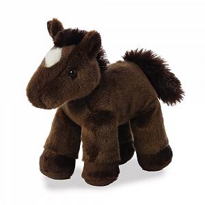 Мягкая игрушка Aurora World Mini Flopsies 16486 Лошадь 20 см (8 дюймов) Каштановый - Фото 1