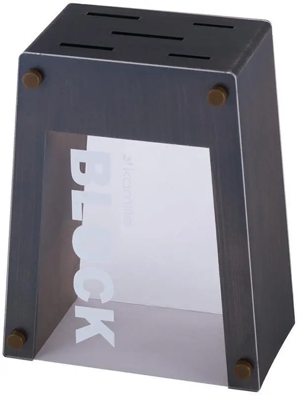 Набор кухонных ножей Kamille Oryen Brown 5 на подставке Block, фото №3