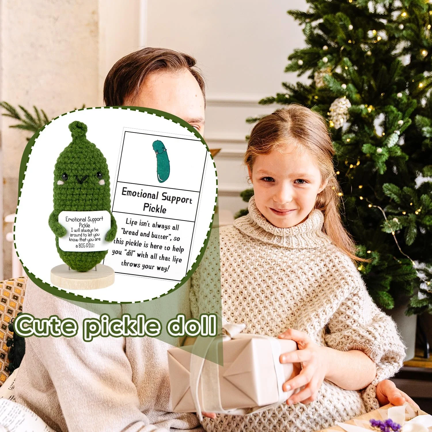 NQEUEPN Позитивный Огурец 12 см Вязаный с позитивной карточкой на деревянной основе, фото №7 NQEUEPN Позитивный Огурец 12 см Вязаный с позитивной карточкой на деревянной основе, фото №7