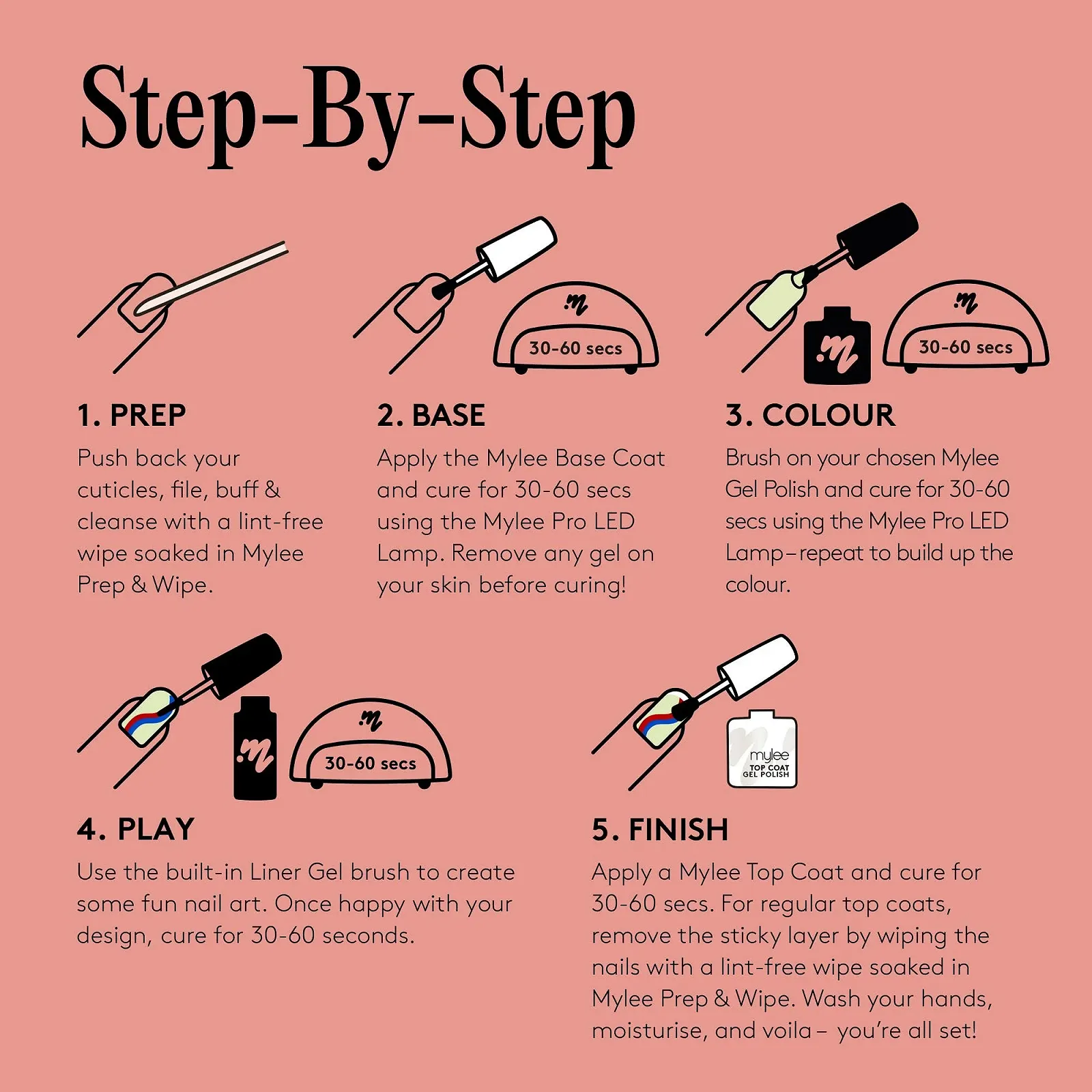 Гель-лак Mylee Kaleidoscope Kit для дизайну нігтів, набір 7 x 7 мл, різнокольоровий, фото №8