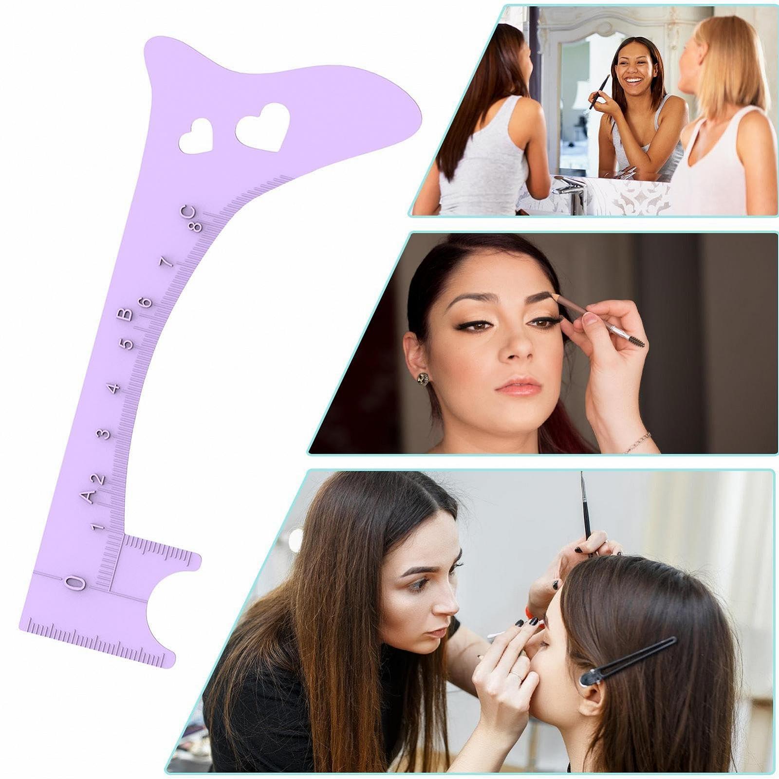 Лінійка Silikon Augenbrauenlineal Brow Makeup Vorlage Makeup Guide Tool Brow Positioning Ruler Professional Eye Makeup Tool, фото №5