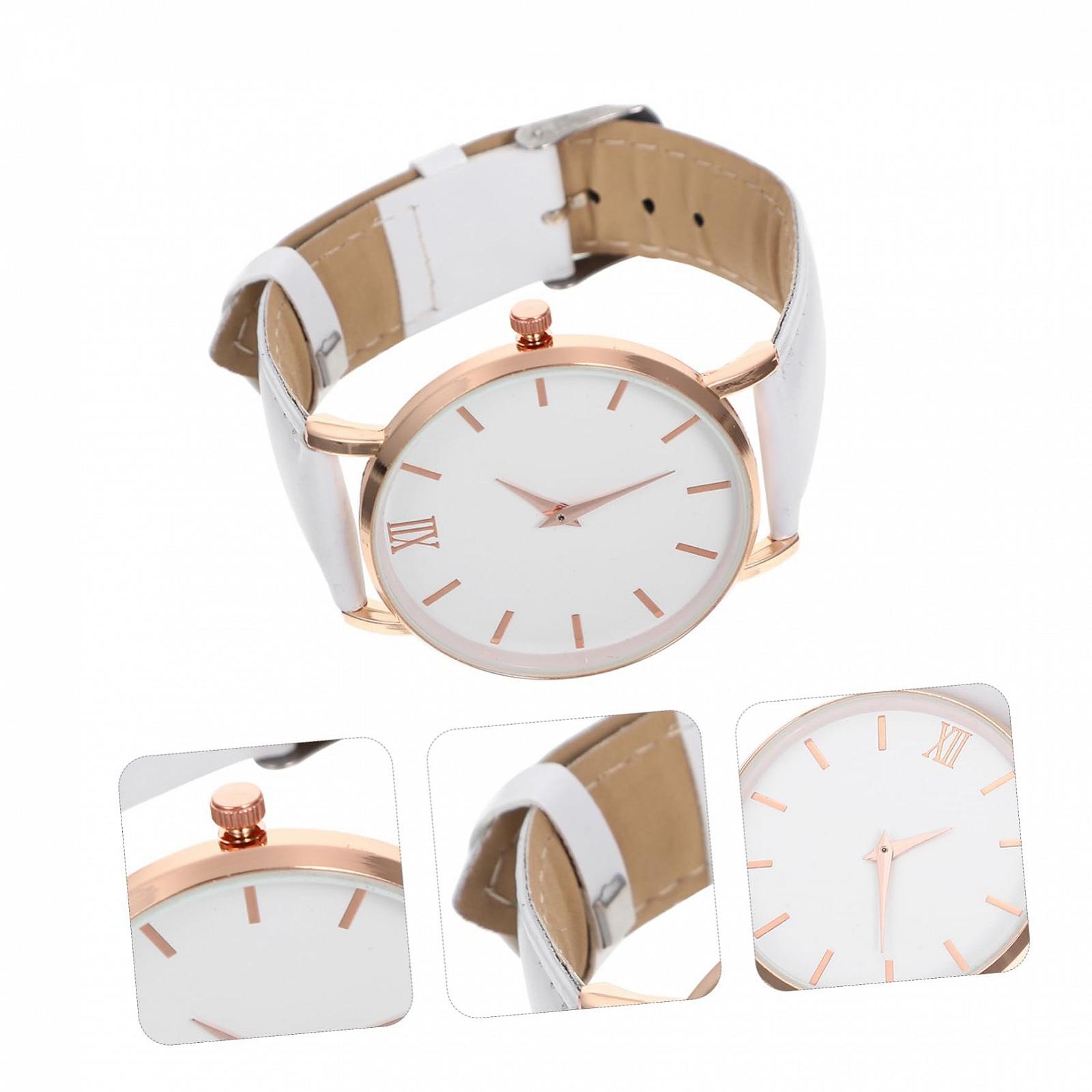 Жіночий Годинник Healvian Аналоговий з Римськими Цифрами Білий Ремінець, фото №8