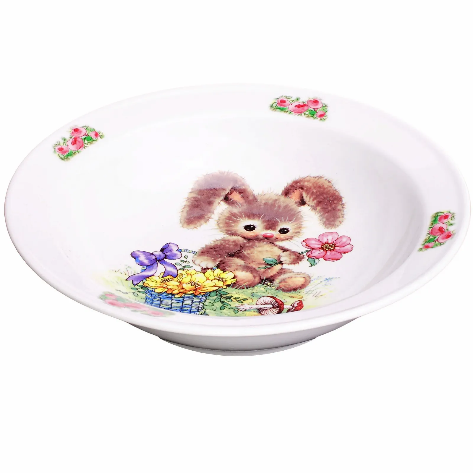 Набір дитячого посуду Alles-meine.de Reut, 2 предмети Милий кролик з квітами Порцеляна/кераміка, фото №4 Набір дитячого посуду Alles-meine.de Reut, 2 предмети Милий кролик з квітами Порцеляна/кераміка, фото №4