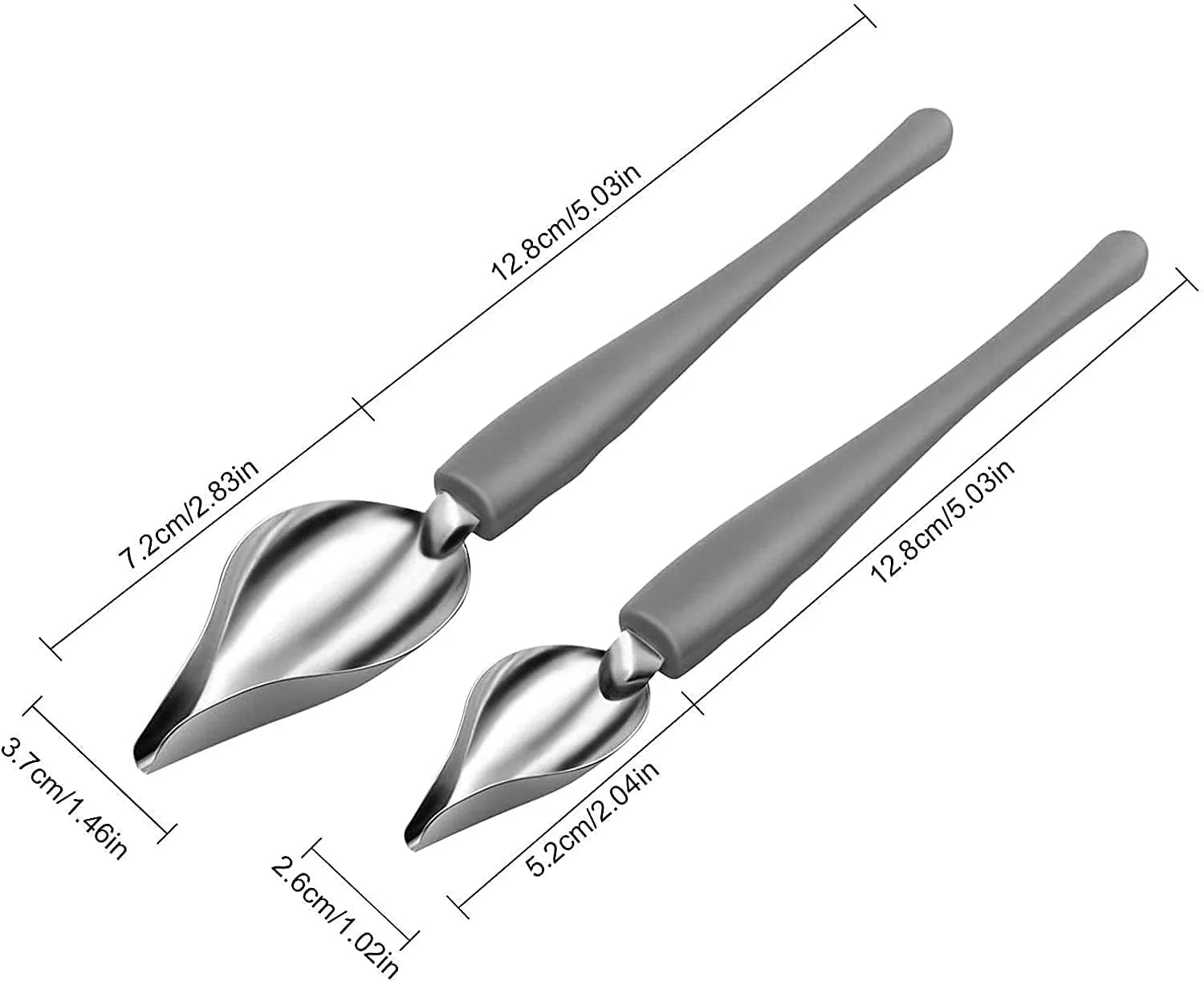 Ложка для декорування з нержавіючої сталі, набір з 2 шт, фото №2