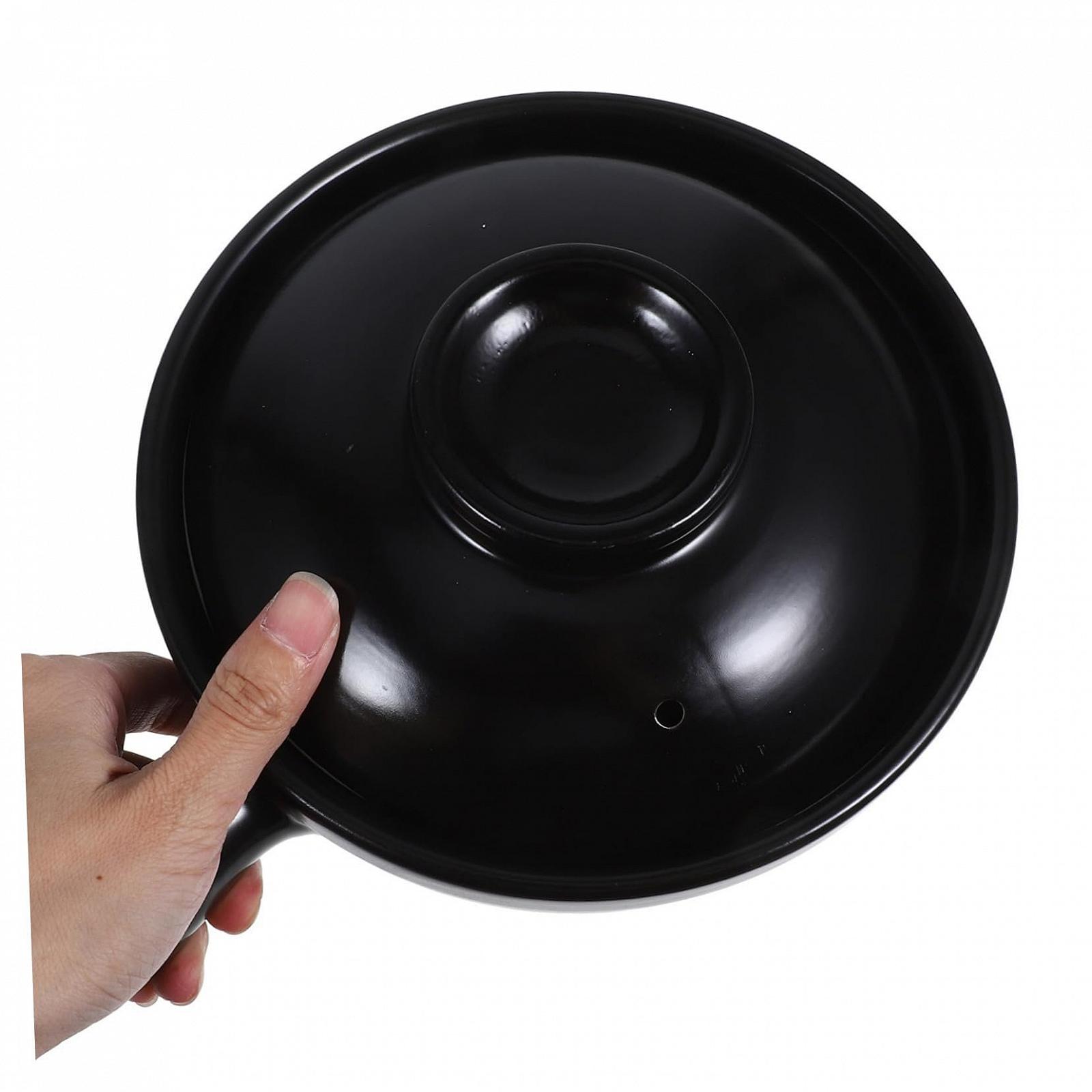 Горшок керамический SOLUSTRE терракотовый с крышкой термостойкий 900 мл, фото №3