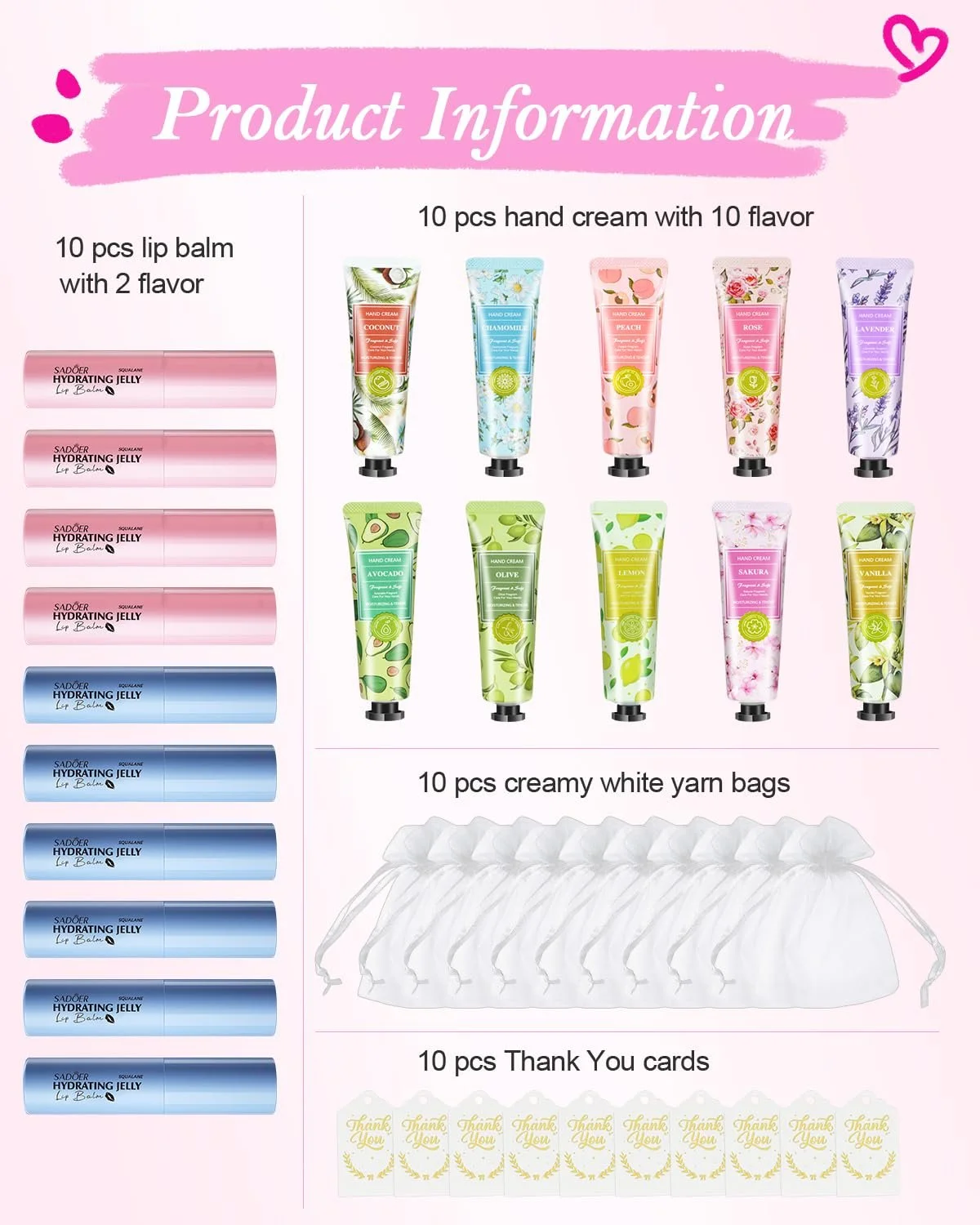 Крем для рук Набір 10 штук Міні крем для рук, фото №3