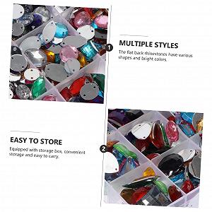 Стрази VILLCASE Акрилові стрази з плоскою задньою стороною для DIY synthetic.ua - Фото 1