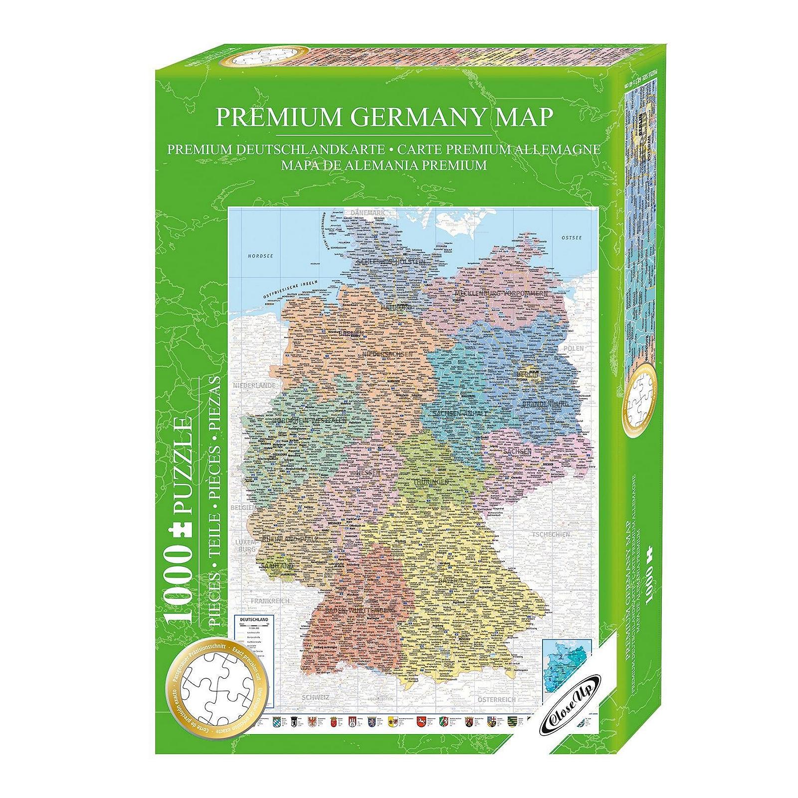Пазл Close Up Germany Premium Map 2021 1000 деталей 68 x 48 см, фото №1