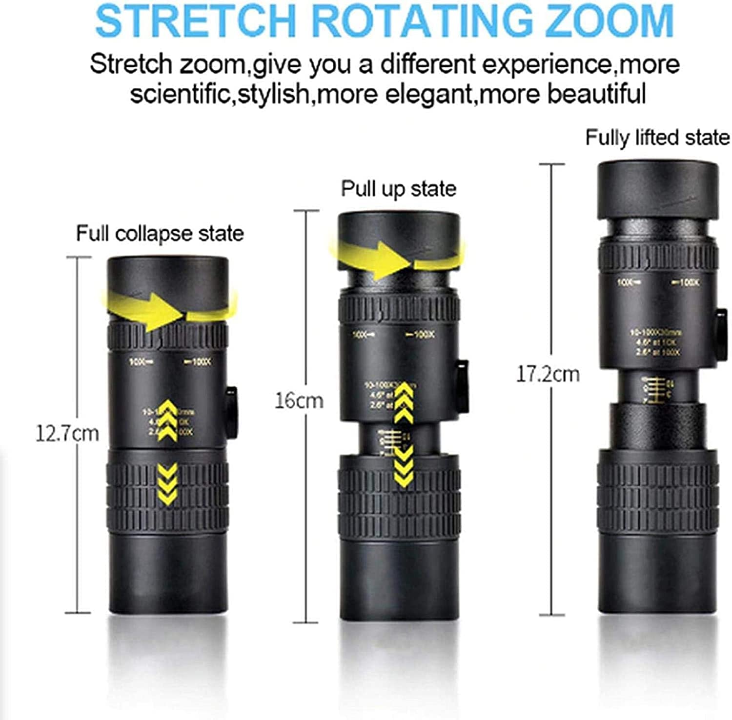 Монокуляр QHYTL Телескоп 4K 10-300X40mm Зума Телескоп для смартфонів, фото №2