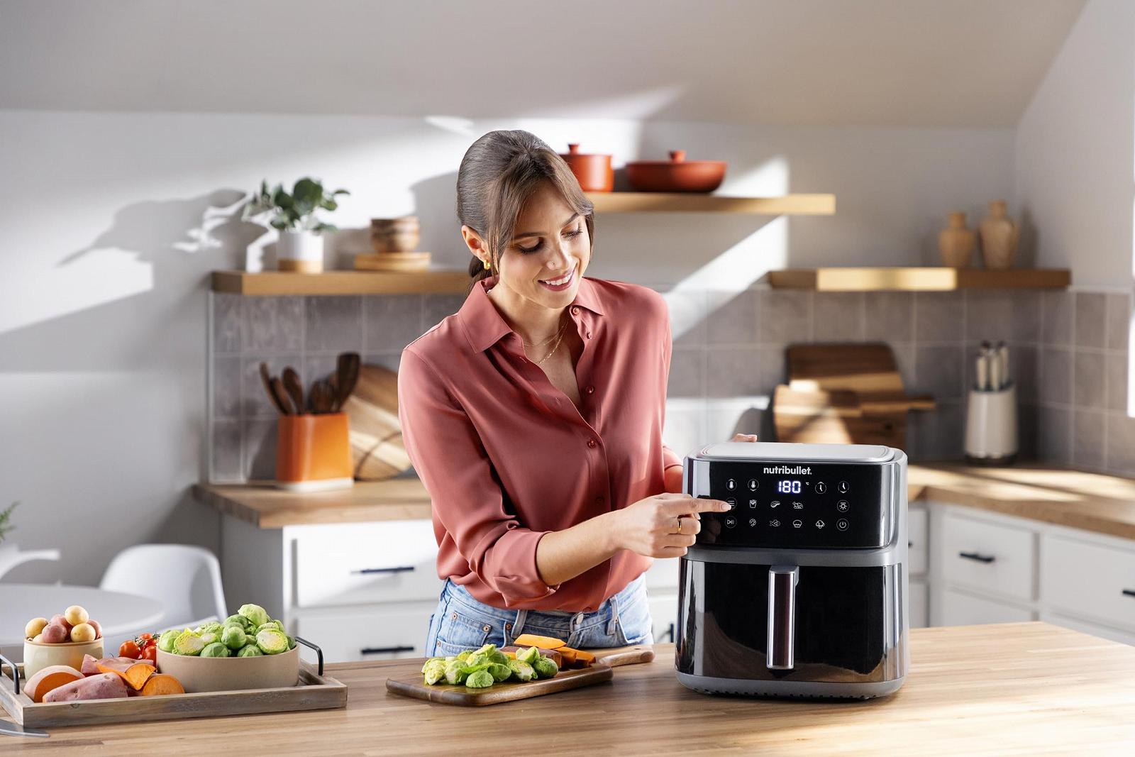 Мультипіч nutribullet Crisplite Vision NBA0811DG 8 л 2000 Вт 8 програм Матовий чорний, фото №7