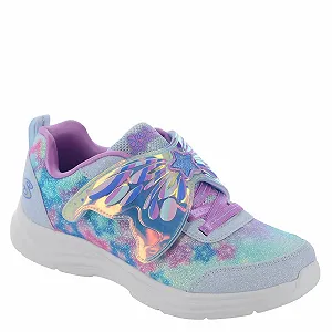 Кроссовки Skechers Glimmer Kicks для девочек Серебряный/Розовый/LED Низкие synthetic.ua - Фото 1