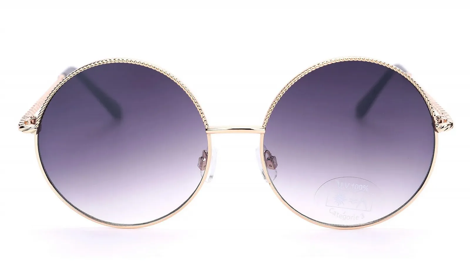 Круглі Вінтажні Сонцезахисні Окуляри Ever Bloom Жіночі Круглі Лінзи Металева Оправа, фото №1