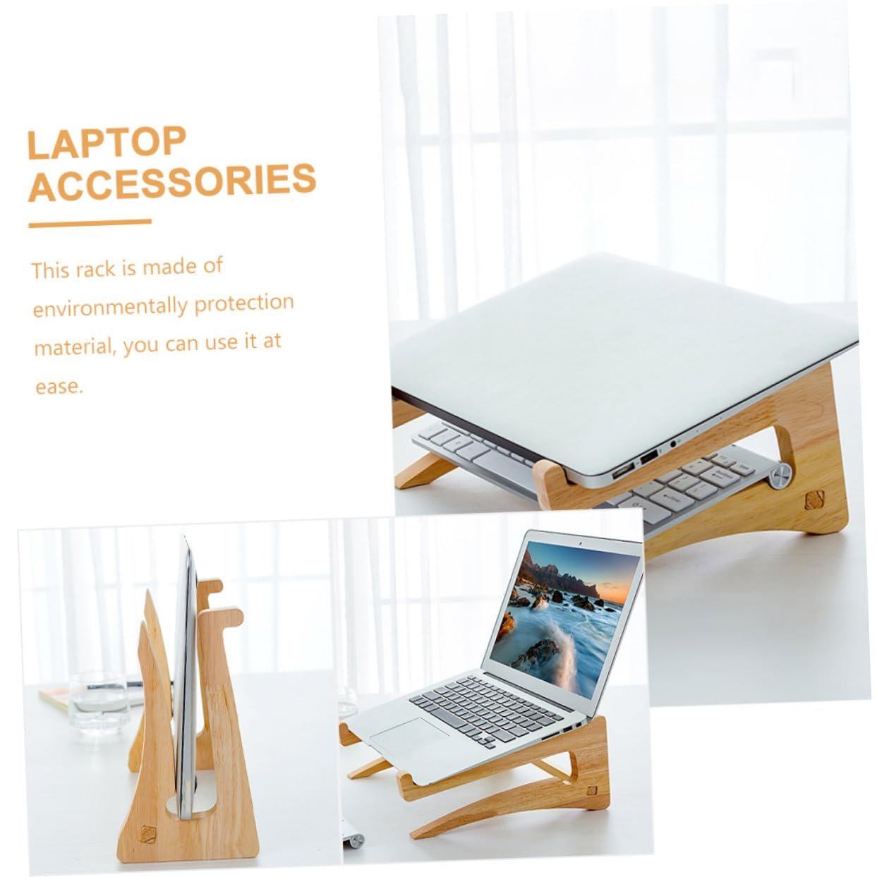 Дерев'яна Підставка для ноутбука, Регульована по висоті, фото №9 Дерев'яна Підставка для ноутбука, Регульована по висоті, фото №9