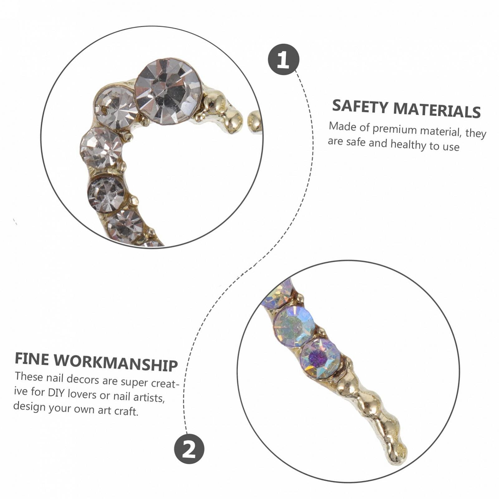 Набор бусин для ногтей FRCOLOR, 24 шт., Кристаллы с плоской задней частью, наклейки для ногтей, Кристаллы, драгоценные камни для ногтей, блестки для ногтей, комбинированная пластина из сплава, фото №6