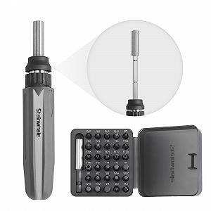 Комплект викруток Steinwhale 32 в 1 Ratchet з штовхаючою викидною розширювальною штангою, тріскачкою на 48 зубців, нековзкою м'якою рукояткою, магнітотримачем для біт, 30 шт. біт з S2 сталі - Фото 1