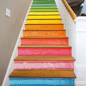 Наклейки на сходи FLFK 3D DIY 100 x 18 см 13 шт. PVC synthetic.ua - Фото 1