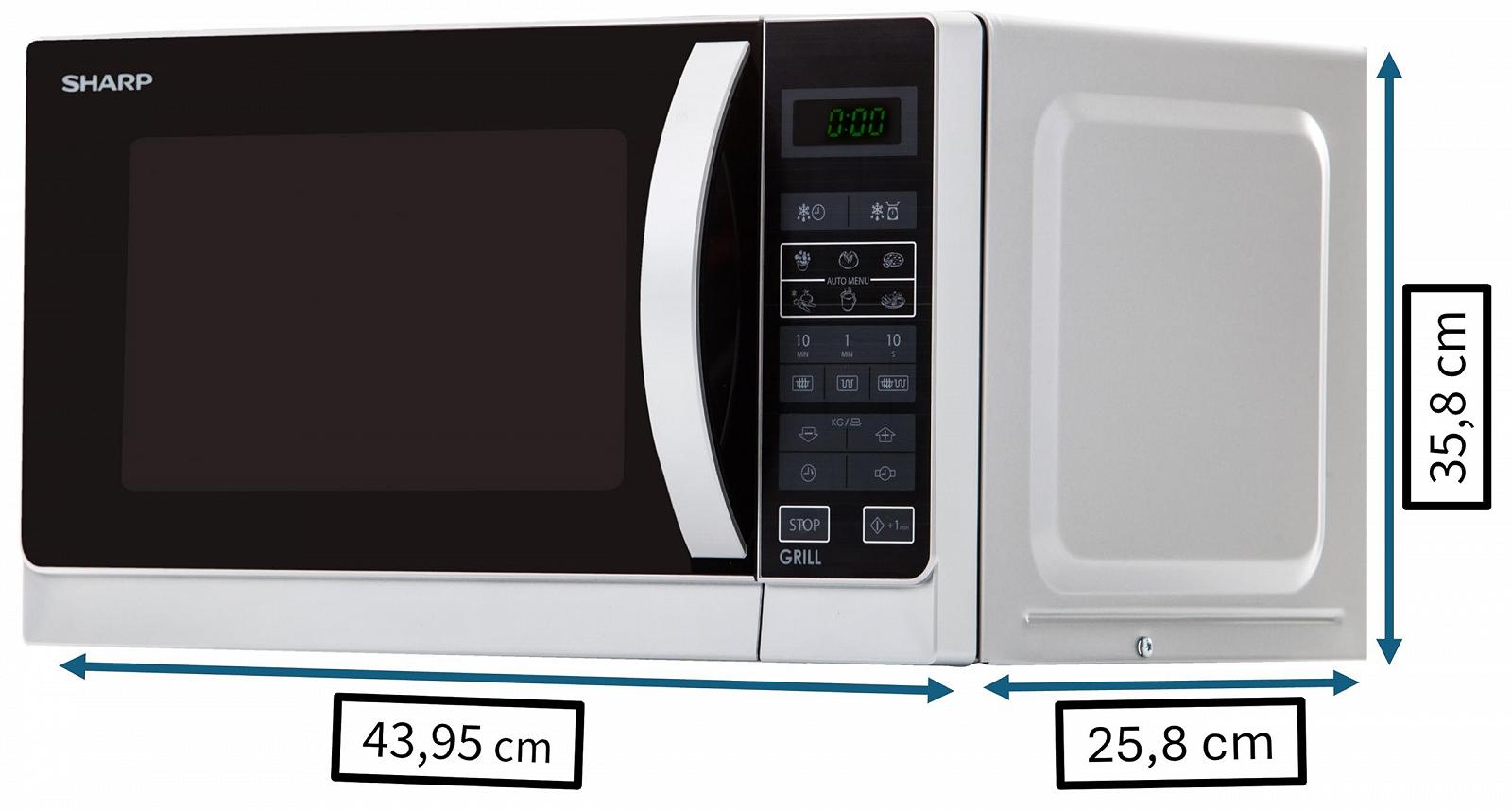 Мікрохвильова піч Sharp R642INW 2-в-1 компактна з грилем, фото №2 Мікрохвильова піч Sharp R642INW 2-в-1 компактна з грилем, фото №2