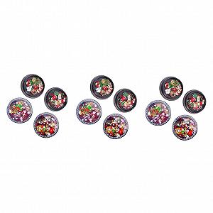 Наклейки для ногтей FRCOLOR 3 набора Рождественская снежинка 3D Стразы для ногтей Украшения для маникюра Набор для домашнего маникюра 4 коробки x 3 - Фото 1