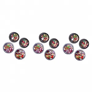 Наклейки для нігтів FRCOLOR 3 набори Різдвяна сніжинка 3D - Фото 1