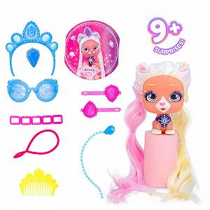 Фігурка VIP PETS Glam Gems S5 Сюрпризний цуцик в блискучому гламурному образі з 30 см довгим волоссям для розчісування та аксесуарами з дорогоцінного каміння для ідеального блискучого стилю - Подарунок для хлопчиків 3+ synthetic.ua - Фото 1
