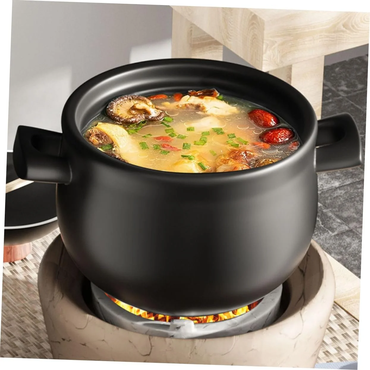 Кастрюля керамическая SOLUSTRE термостойкая для газовых плит, фото №7