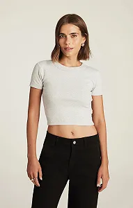 Женская футболка MAVI LEAF TEE Grey Melange - XS - Фото 1