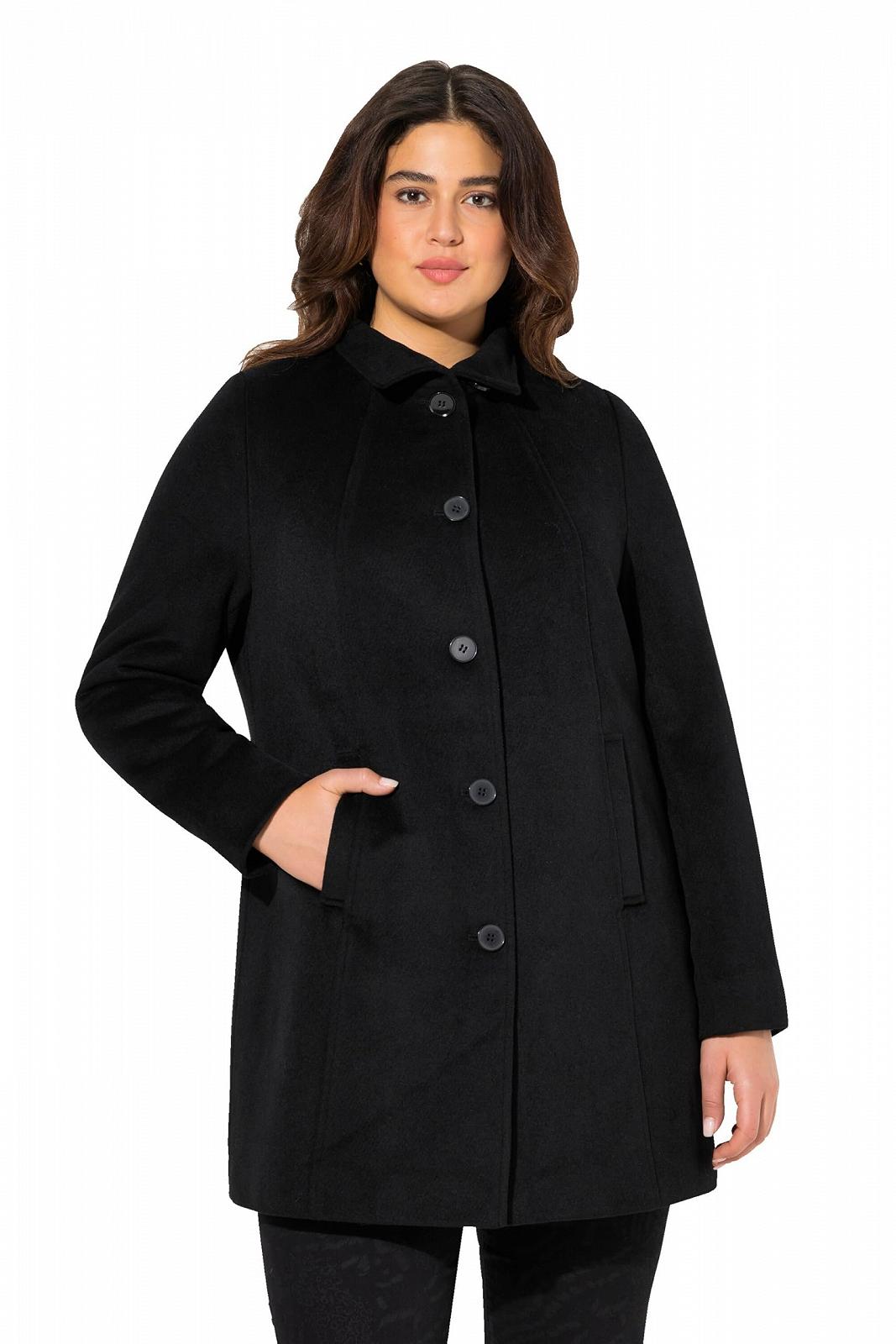 Жіноче пальто Ulla Popken, коротке, суміш вовни, стійка, прострочка 832362, фото №1 Жіноче пальто Ulla Popken, коротке, суміш вовни, стійка, прострочка 832362, фото №1