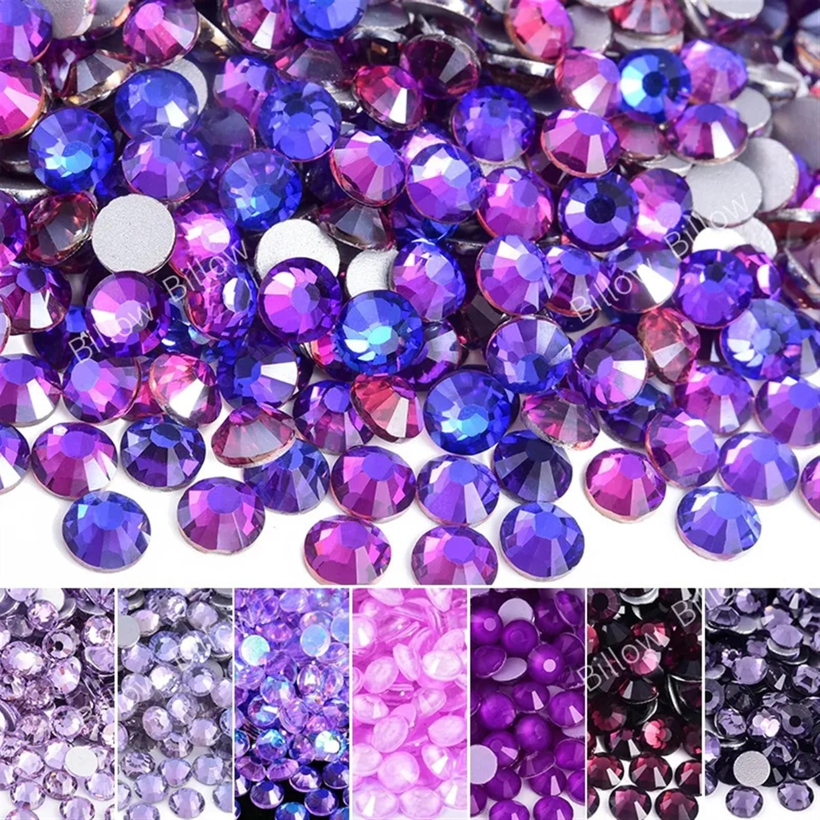 Стрази для рукоділля Термострази, без термофіксації, Блискучі, Кришталеві Діамантові прикраси Прикраси для декору (Air V, фото №2