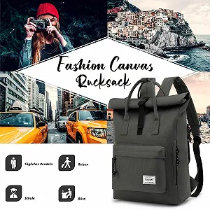 Рюкзак для ноутбука TANTOMI 15.6 дюйма Rolltop Waterproof synthetic.ua - Фото 1