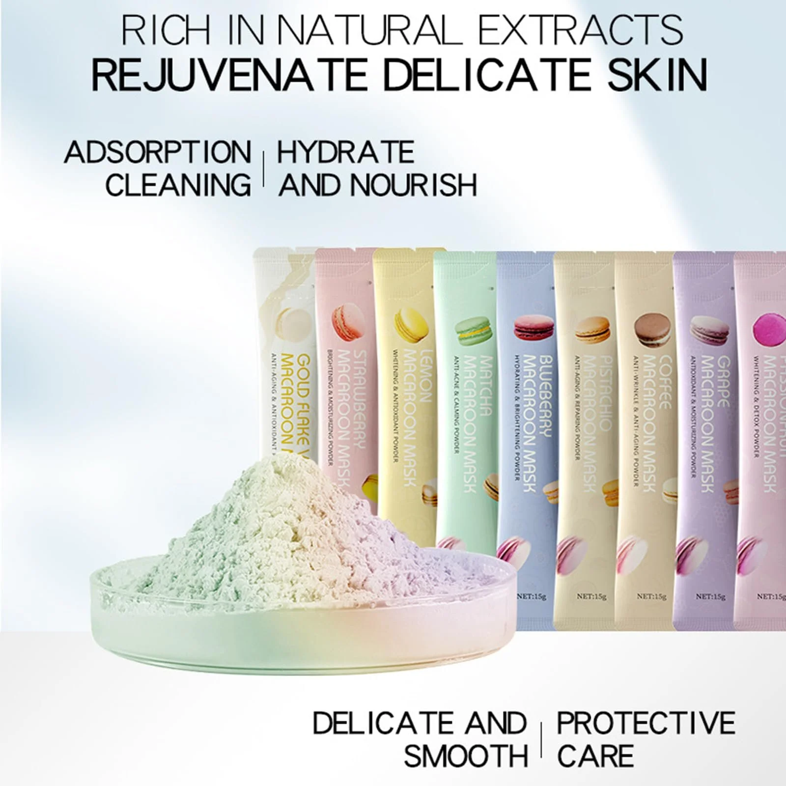 Маска для обличчя Mikabila 01 Jelly Mask Powder для догляду за обличчям з 6 штук, фото №2