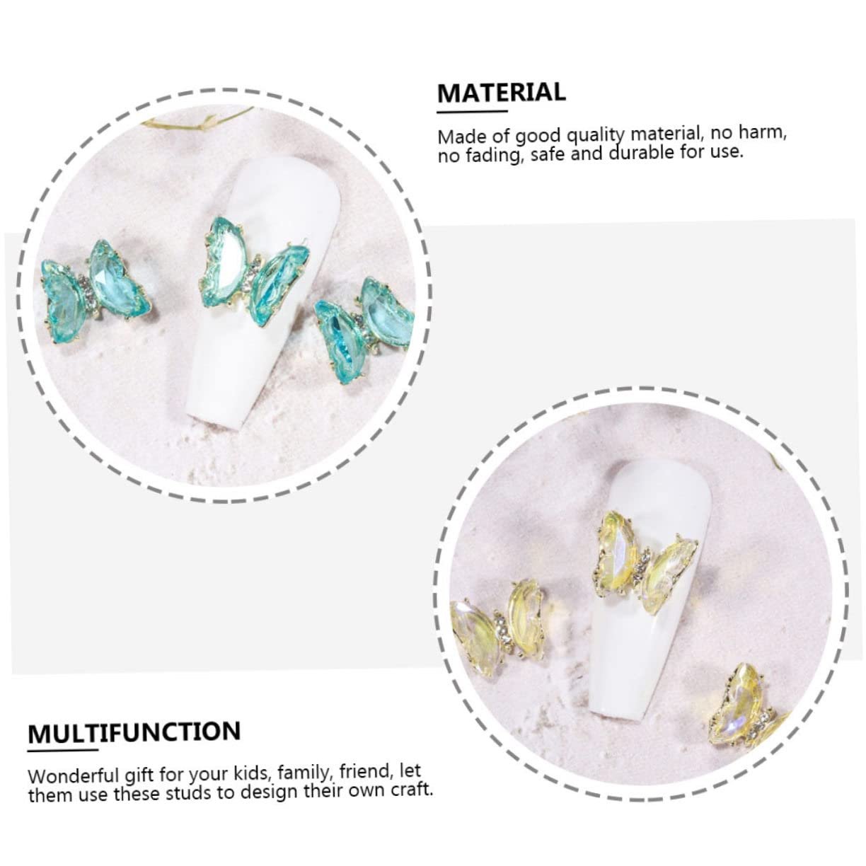 Украшения для ногтей Бабочки 13 шт., фото №9