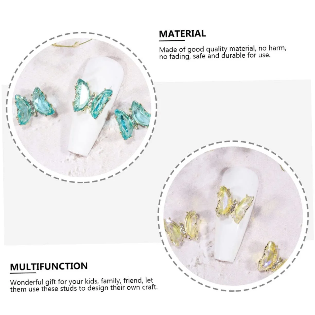 Украшения для ногтей Бабочки 13 шт., фото №9