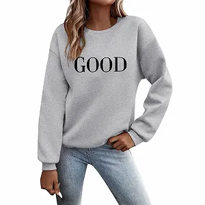 Женские толстовки с капюшоном, круглый вырез, свободный крой, графические худи Y2K, однотонный милый аниме 2025, модный комфорт, опрятный женский гардероб, худи и свитшоты - Фото 1