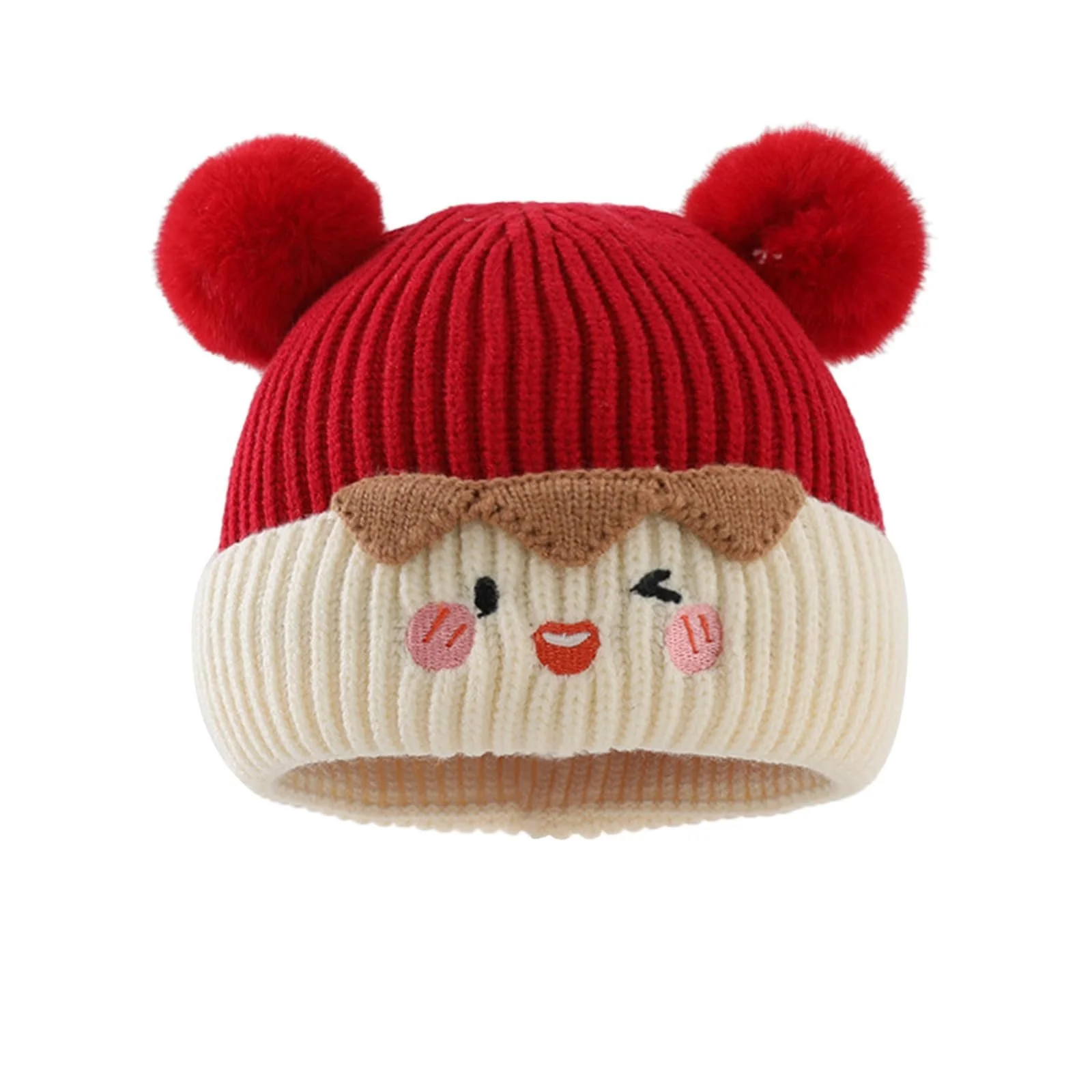 Дитяча в'язана шапка з вушками, фото №1