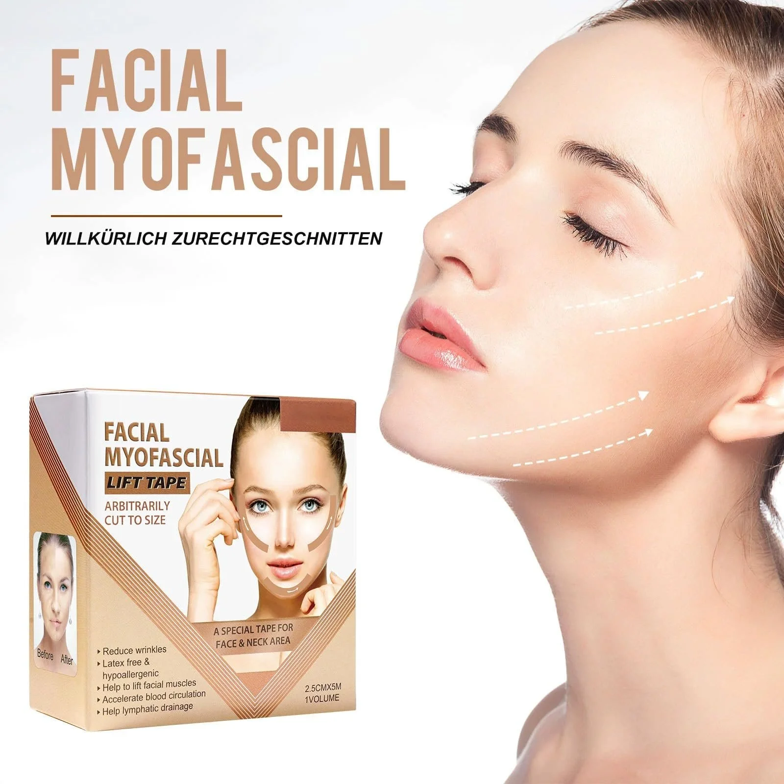 Тейп для лица для лифтинга 2 шт., фото №2