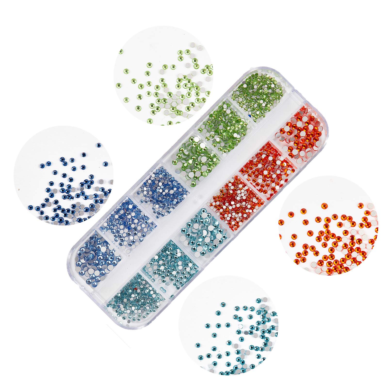 Набір для декорування нігтів NICENEEDED, 2 коробки, кристали, плоскі стрази, 12 смужок ланцюжків, фото №3