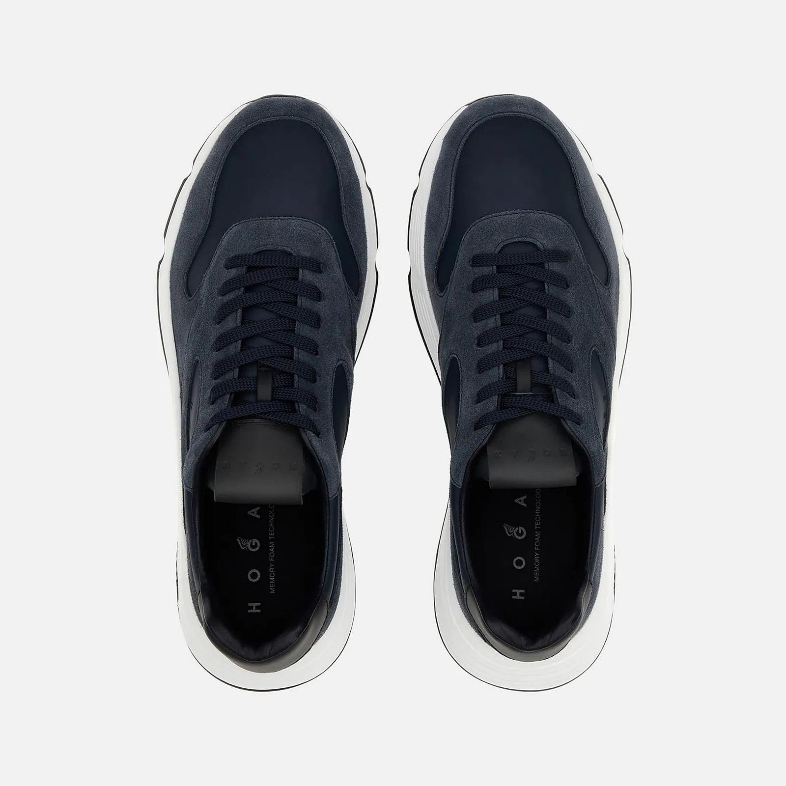 Кросівки Hogan Hyperlight Чоловічі Сині Замшеві та Шкіряні - HXM5630FK61 U50548J, фото №4
